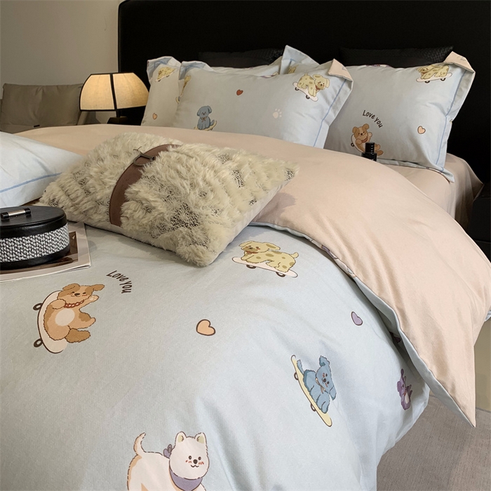 91家纺网 家纺一手货源 找家纺 莱豫家纺 2024秋冬新款全棉超柔磨毛100%纯棉陶瓷磨毛加厚磨毛四件套 恩佑