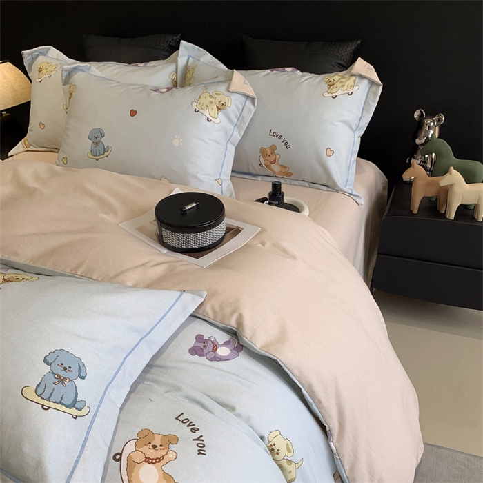 91家纺网 家纺一手货源 找家纺 莱豫家纺 2024秋冬新款全棉超柔磨毛100%纯棉陶瓷磨毛加厚磨毛四件套 恩佑