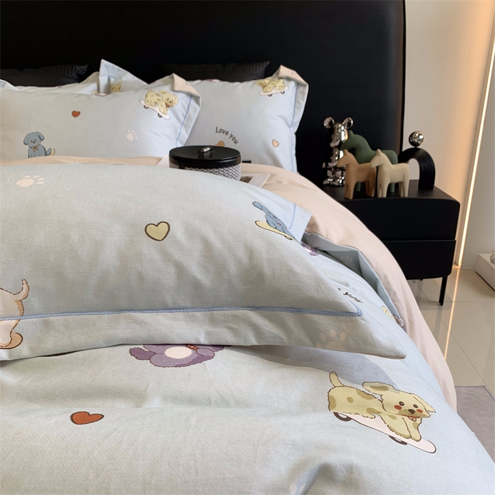 91家纺网 家纺一手货源 找家纺 莱豫家纺 2024秋冬新款全棉超柔磨毛100%纯棉陶瓷磨毛加厚磨毛四件套 恩佑