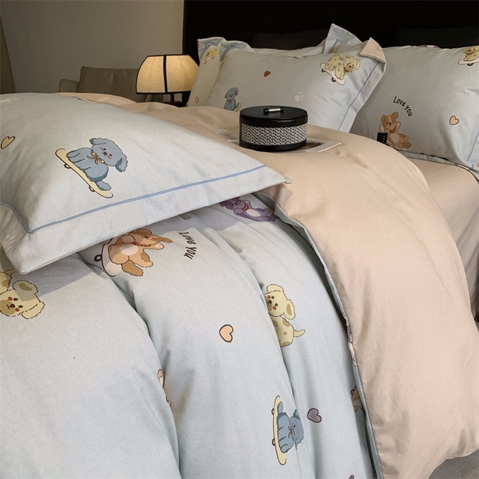 91家纺网 家纺一手货源 找家纺 莱豫家纺 2024秋冬新款全棉超柔磨毛100%纯棉陶瓷磨毛加厚磨毛四件套 恩佑