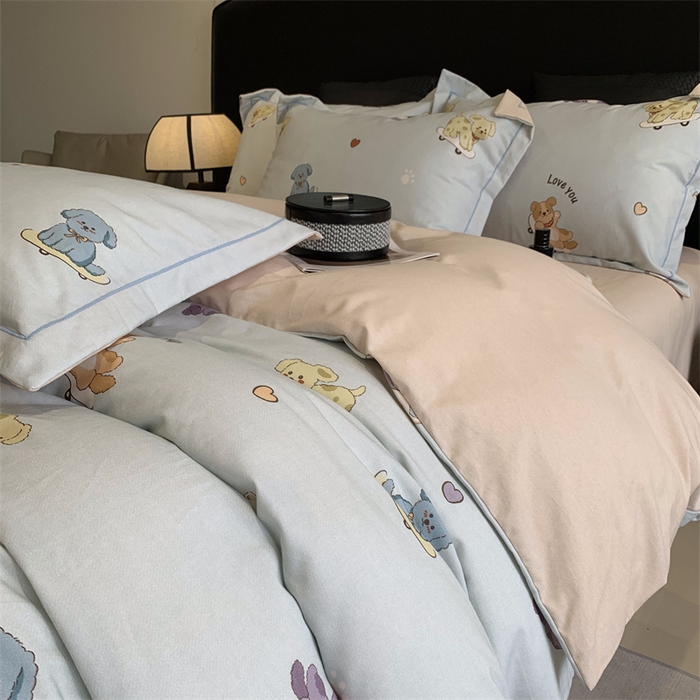 91家纺网 家纺一手货源 找家纺 莱豫家纺 2024秋冬新款全棉超柔磨毛100%纯棉陶瓷磨毛加厚磨毛四件套 恩佑