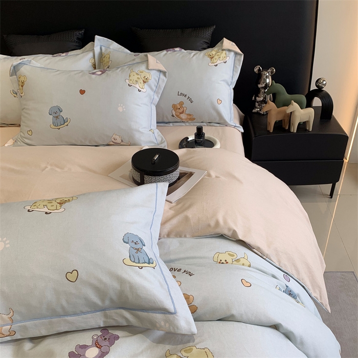 91家纺网 家纺一手货源 找家纺 莱豫家纺 2024秋冬新款全棉超柔磨毛100%纯棉陶瓷磨毛加厚磨毛四件套 恩佑