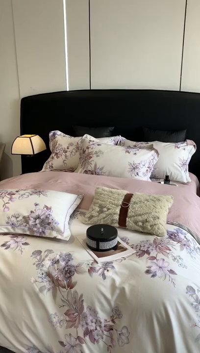 91家纺网 家纺一手货源 找家纺 莱豫家纺 2024秋冬新款全棉超柔磨毛100%纯棉陶瓷磨毛加厚磨毛四件套 漫蒂