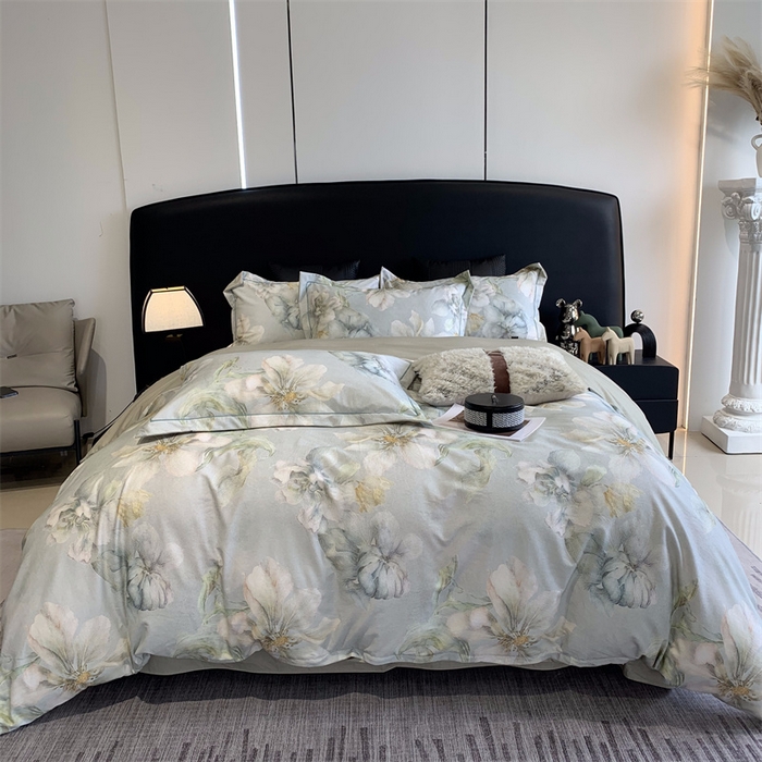 莱豫家纺 2024秋冬新款全棉超柔磨毛100%纯棉陶瓷磨毛加厚磨毛四件套 漫隐时光