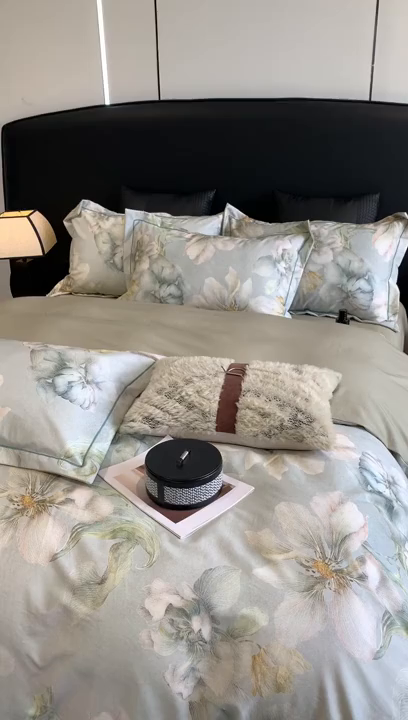 91家纺网 家纺一手货源 找家纺 莱豫家纺 2024秋冬新款全棉超柔磨毛100%纯棉陶瓷磨毛加厚磨毛四件套 漫隐时光