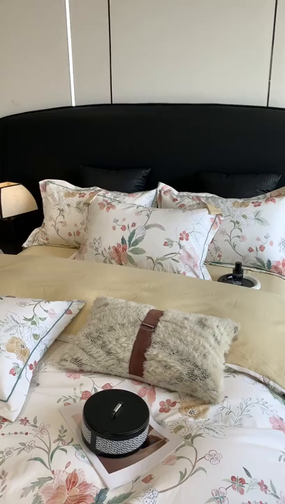 91家纺网 家纺一手货源 找家纺 莱豫家纺 2024秋冬新款全棉超柔磨毛100%纯棉陶瓷磨毛加厚磨毛四件套 温辰花语米