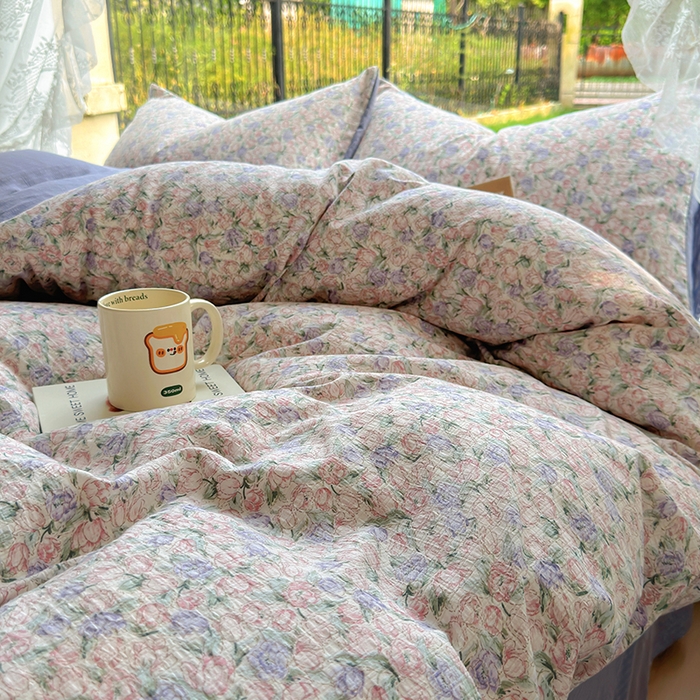 91家纺网 家纺一手货源 找家纺 （总）王朝国际 2025新款直播电商热款彩竺棉四件套