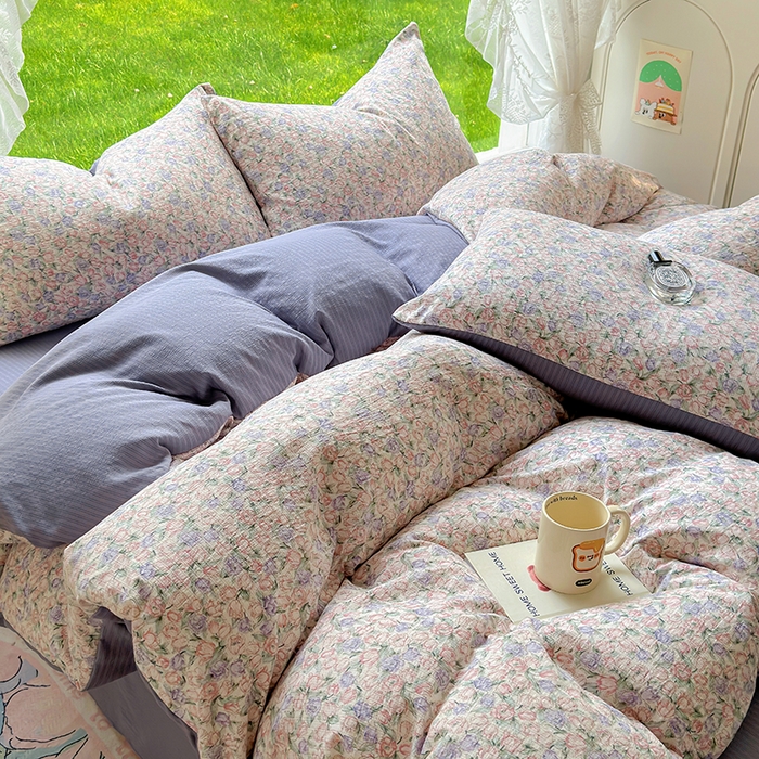 91家纺网 家纺一手货源 找家纺 （总）王朝国际 2025新款直播电商热款彩竺棉四件套