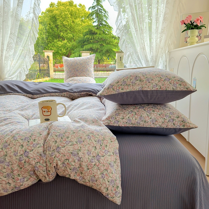 91家纺网 家纺一手货源 找家纺 （总）王朝国际 2025新款直播电商热款彩竺棉四件套