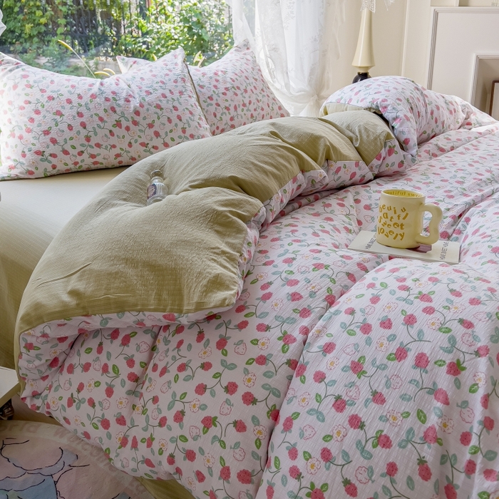 91家纺网 家纺一手货源 找家纺 （总）王朝国际 2025新款直播电商热款彩竺棉四件套