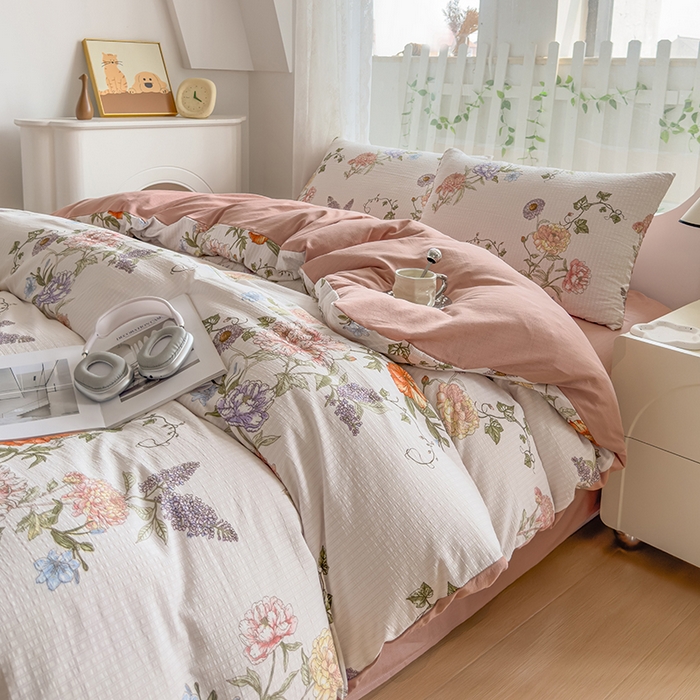 91家纺网 家纺一手货源 找家纺 （总）王朝国际 2025新款直播电商热款彩竺棉四件套