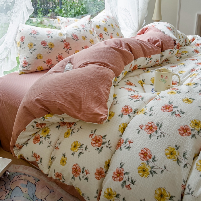 91家纺网 家纺一手货源 找家纺 （总）王朝国际 2025新款直播电商热款彩竺棉四件套