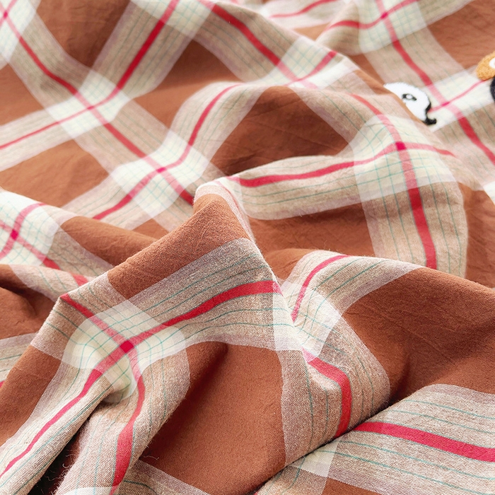 91家纺网 家纺一手货源 找家纺 炫拼家纺 2025新款A类全棉40支水洗棉毛巾绣四件套-卡通多巴胺 面包熊