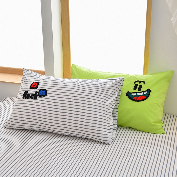 91家纺网 家纺一手货源 找家纺 炫拼家纺 2025新款A类全棉40支水洗棉毛巾绣四件套-卡通多巴胺 酷仔小树