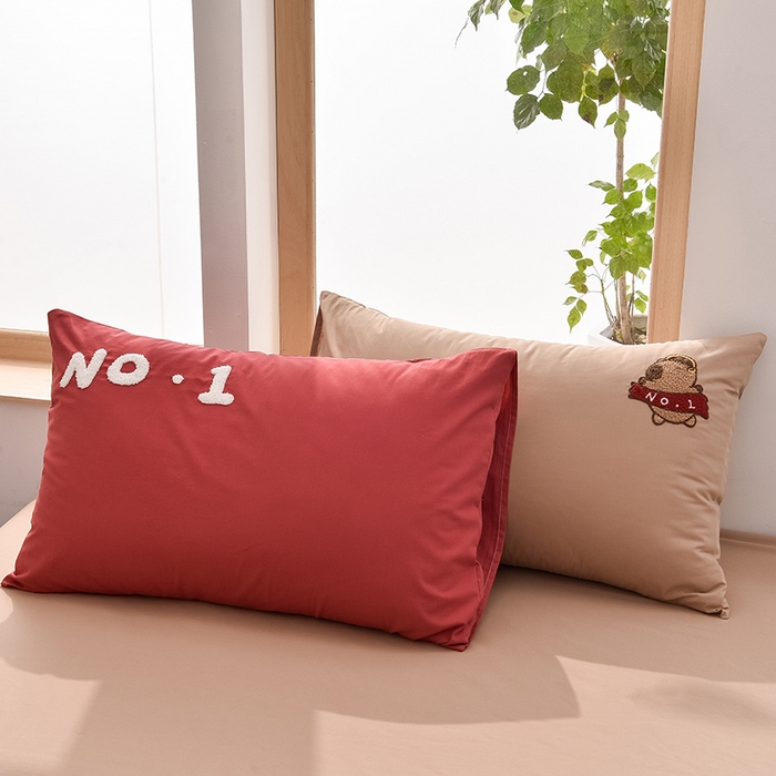 91家纺网 家纺一手货源 找家纺 炫拼家纺 2025新款A类全棉40支水洗棉毛巾绣四件套-卡通多巴胺 No-1