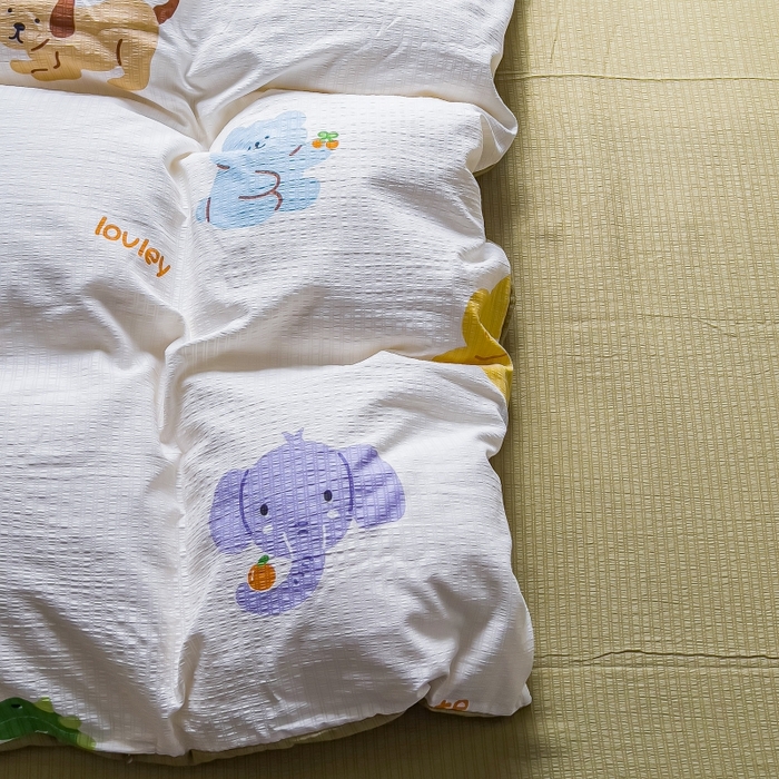 91家纺网 家纺一手货源 找家纺 王朝国际 2026新款直播电商热款彩竺棉四件套 动物派对