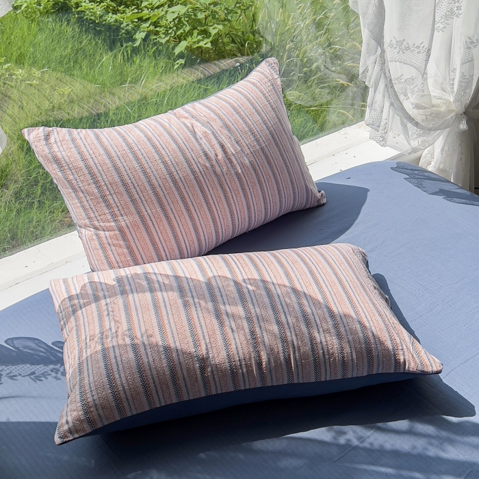 91家纺网 家纺一手货源 找家纺 王朝国际 2026新款直播电商热款彩竺棉四件套 洛川蓝