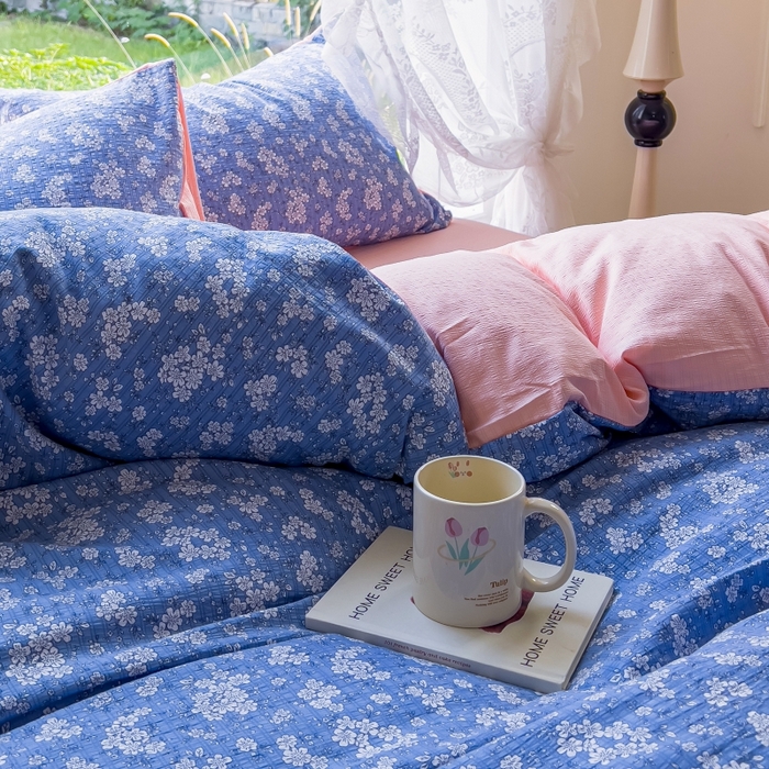 91家纺网 家纺一手货源 找家纺 王朝国际 2026新款直播电商热款彩竺棉四件套 锁清秋