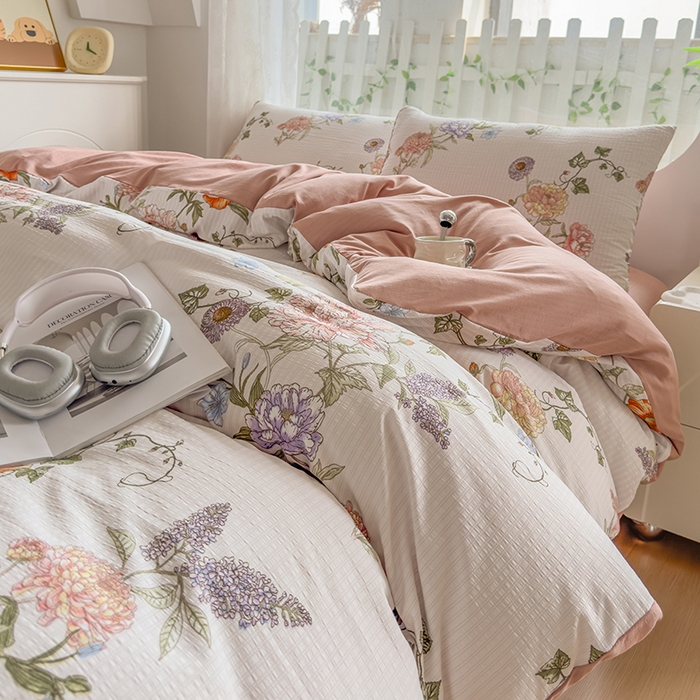 91家纺网 家纺一手货源 找家纺 王朝国际 2026新款直播电商热款彩竺棉四件套 一代芳华