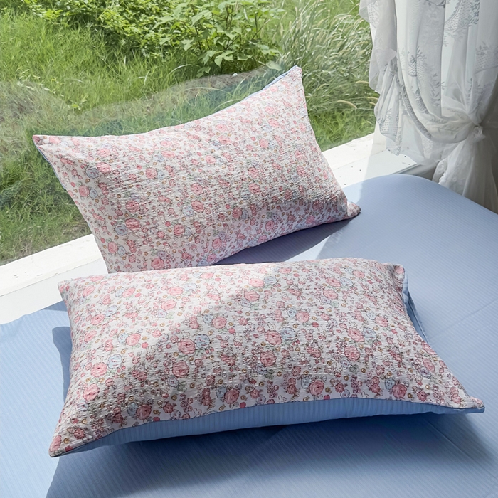 91家纺网 家纺一手货源 找家纺 王朝国际 2026新款直播电商热款彩竺棉四件套 月下蔷薇