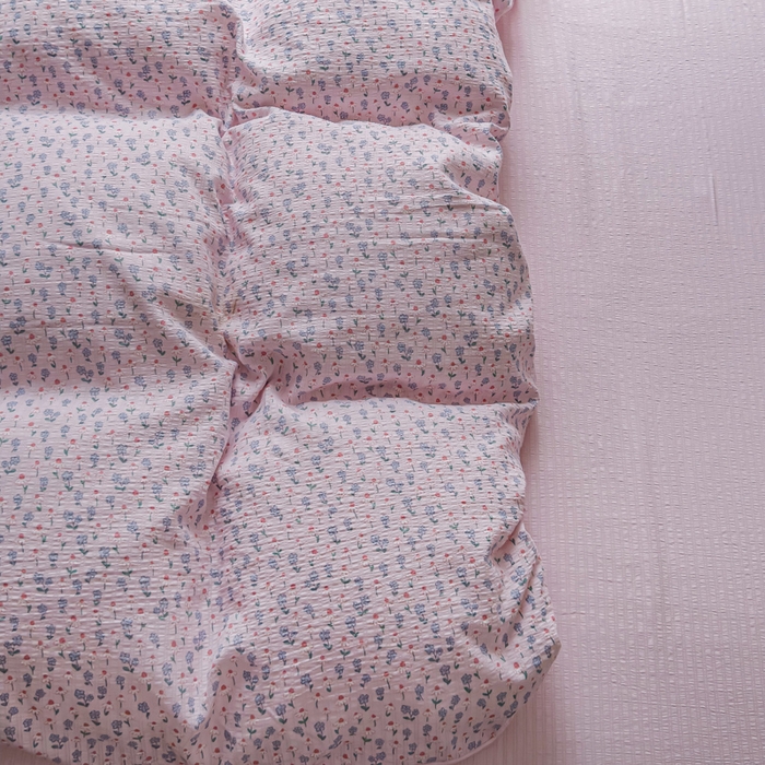 91家纺网 家纺一手货源 找家纺 王朝国际 2026新款直播电商热款彩竺棉四件套 粉泡芙