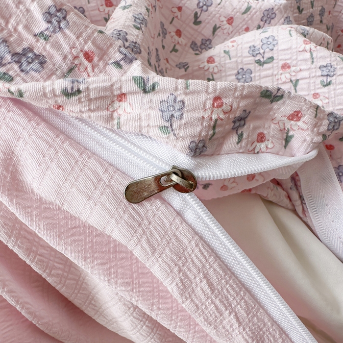 91家纺网 家纺一手货源 找家纺 王朝国际 2026新款直播电商热款彩竺棉四件套 粉泡芙