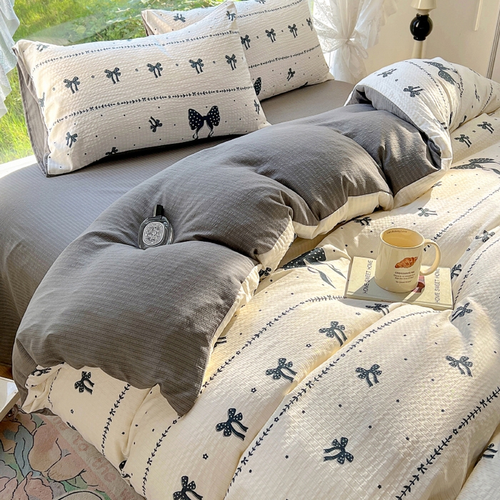 91家纺网 家纺一手货源 找家纺 王朝国际 2026新款直播电商热款彩竺棉四件套 梦幻蝶