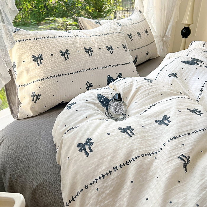 91家纺网 家纺一手货源 找家纺 王朝国际 2026新款直播电商热款彩竺棉四件套 梦幻蝶