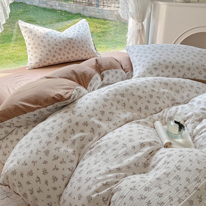 91家纺网 家纺一手货源 找家纺 王朝国际 2026新款直播电商热款彩竺棉四件套 锦瑟