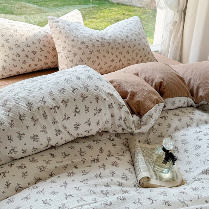 91家纺网 家纺一手货源 找家纺 王朝国际 2026新款直播电商热款彩竺棉四件套 锦瑟