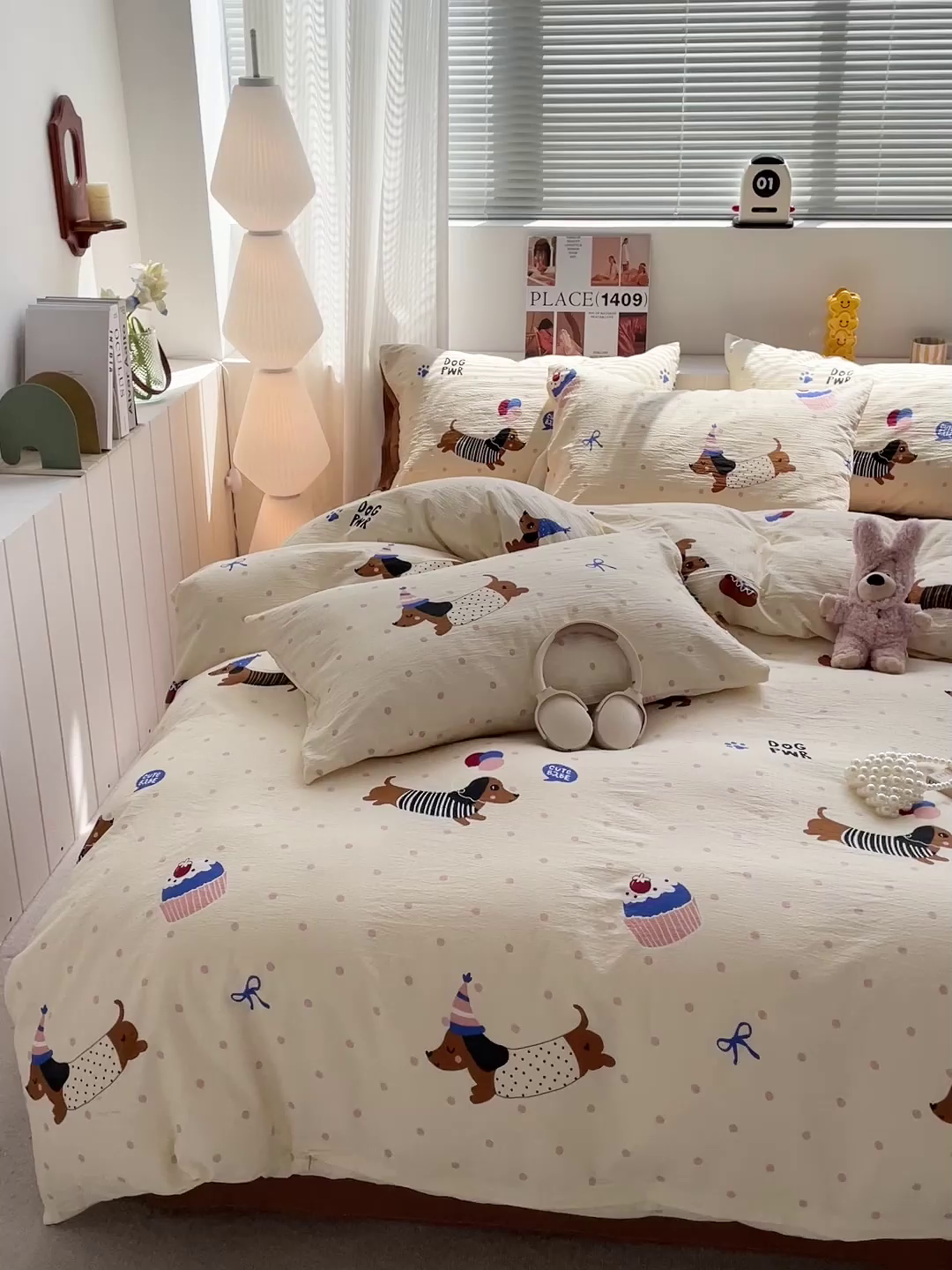 91家纺网 家纺一手货源 找家纺 维娜斯家纺 2025新款印花双层纱四件套亲肤柔软适合裸睡 欢度节日