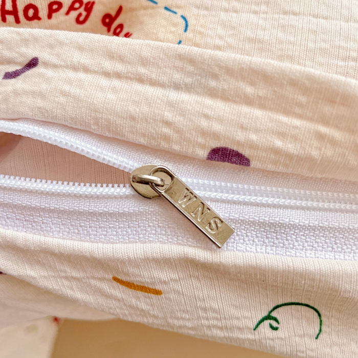 91家纺网 家纺一手货源 找家纺 维娜斯家纺 2025新款印花双层纱四件套亲肤柔软适合裸睡 森林派对