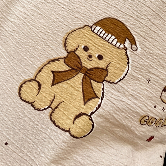 91家纺网 家纺一手货源 找家纺 维娜斯家纺 2025新款印花双层纱四件套亲肤柔软适合裸睡 甜心派对