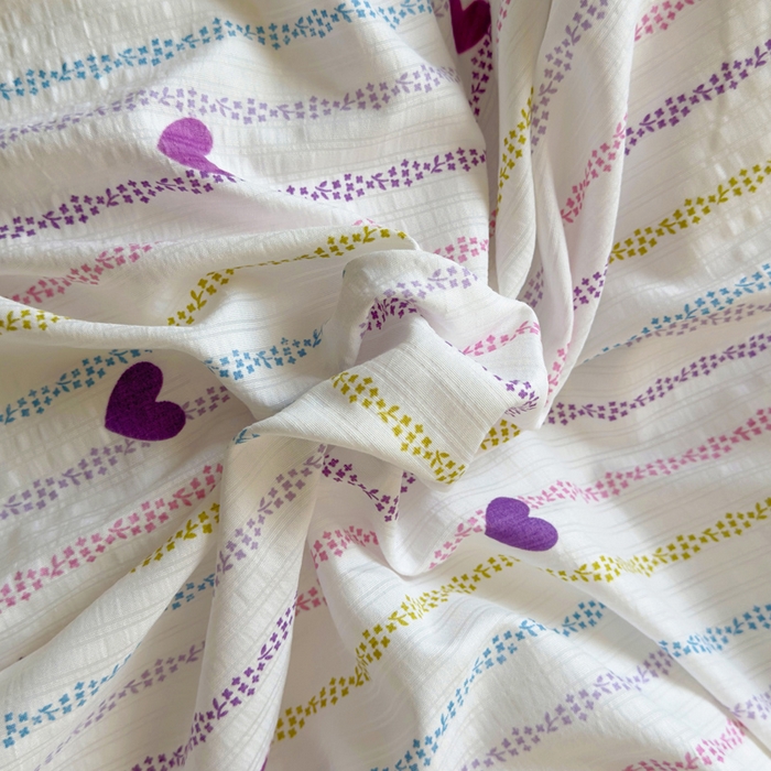 91家纺网 家纺一手货源 找家纺 王朝国际 2026新款直播电商热款彩竺棉四件套 紫爱心