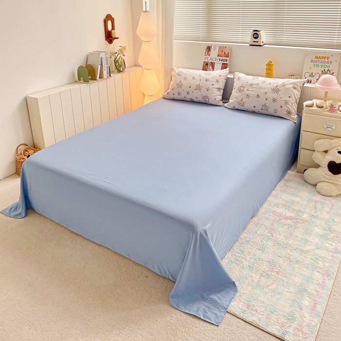 91家纺网 家纺一手货源 找家纺 维娜斯家纺 2025新款印花双层纱四件套亲肤柔软适合裸睡 悠然南山