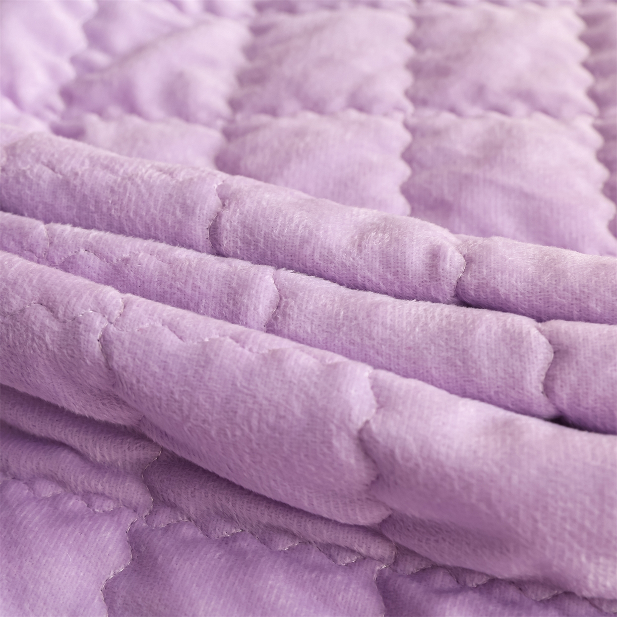 91家纺网 家纺一手货源 找家纺 潮邦创意家居 2025新款婴儿绒夹棉床笠单品单件床垫保护套 芋泥紫