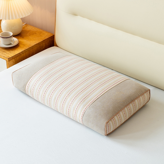 91家纺网 家纺一手货源 找家纺 小米枕芯 2025新款全棉3D水洗棉荞麦壳枕 枕头枕芯 卡其