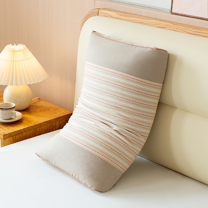 91家纺网 家纺一手货源 找家纺 小米枕芯 2025新款全棉3D水洗棉荞麦壳枕 枕头枕芯 卡其