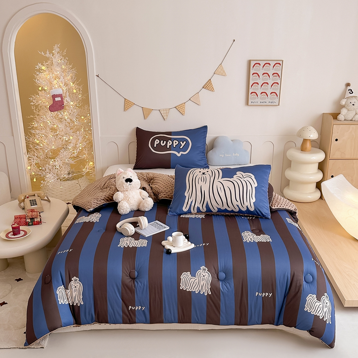 91家纺网 家纺一手货源 找家纺 （总）RYB红黄兰 2025新款设计师原创针织棉暖暖豆豆绒秋冬被芯被子