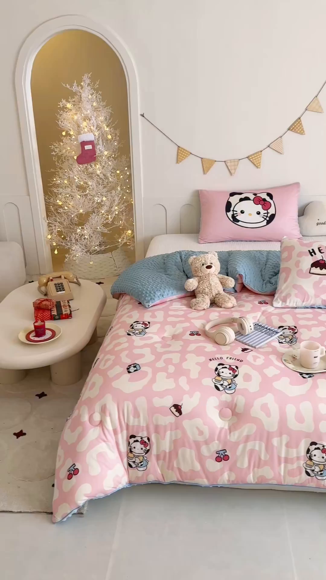 91家纺网 家纺一手货源 找家纺 RYB红黄兰 2025新款设计师原创针织棉暖暖豆豆绒秋冬被芯被子 豹纹奶牛猫