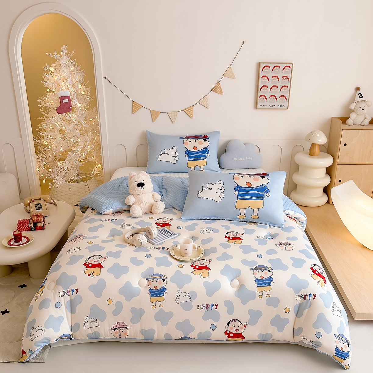 RYB红黄兰 2025新款设计师原创针织棉暖暖豆豆绒秋冬被芯被子 顽皮兄弟