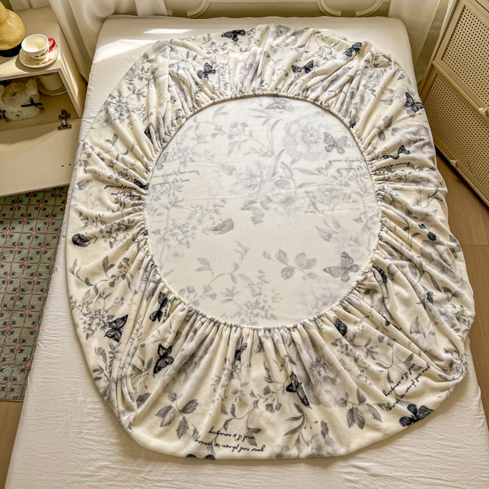 91家纺网 家纺一手货源 找家纺 老K (原美阁） 2025新款高克重牛奶绒床笠三件套 奥黛丽