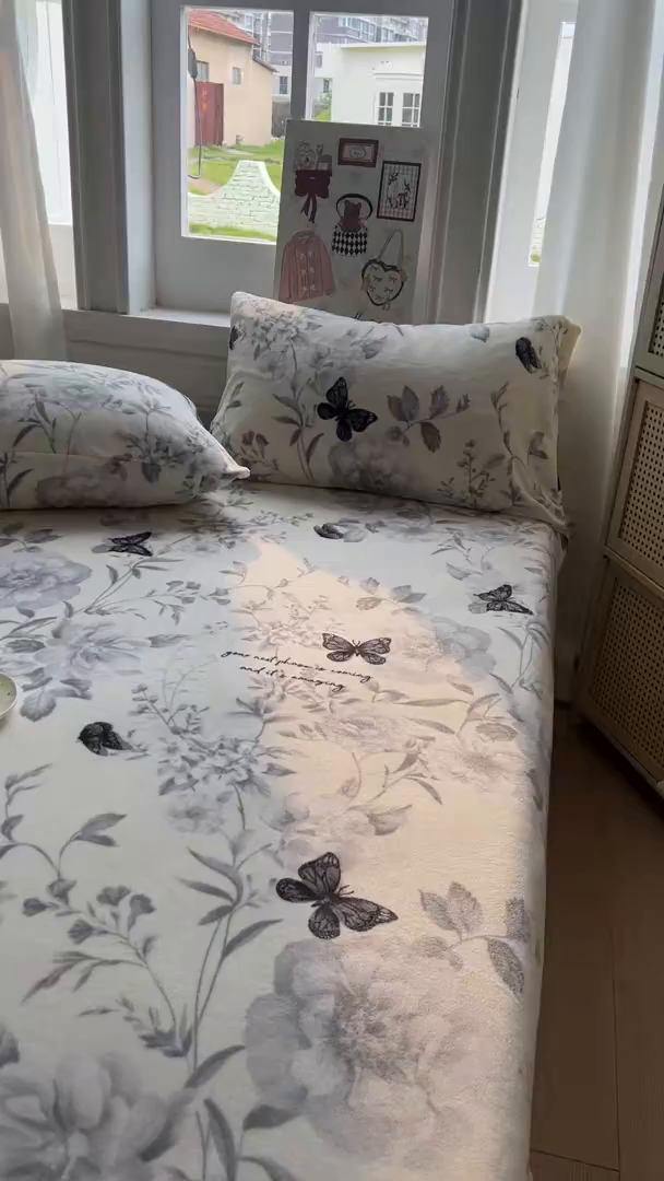 91家纺网 家纺一手货源 找家纺 （总）老K (原美阁） 2025新款高克重牛奶绒床笠三件套