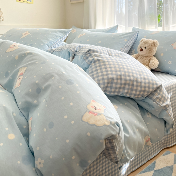 91家纺网 家纺一手货源 找家纺 吉象 2025新款大眼睛毛巾绣四件套 大眼睛-摩登米兰