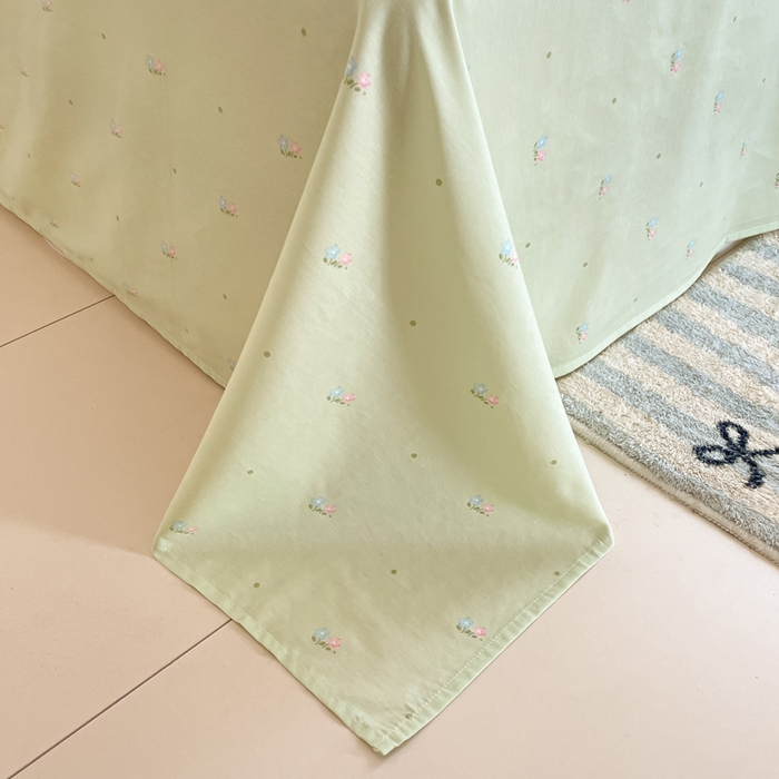 91家纺网 家纺一手货源 找家纺 吉象家纺 2025新款12868全棉印花单被套 蘑菇小兔