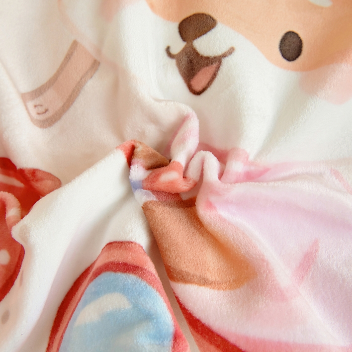 91家纺网 家纺一手货源 找家纺 梵赫 2025新款加厚240克牛奶绒数码印花原创大版卡通幼儿园套件幼儿园三件套 小狐狸去探险