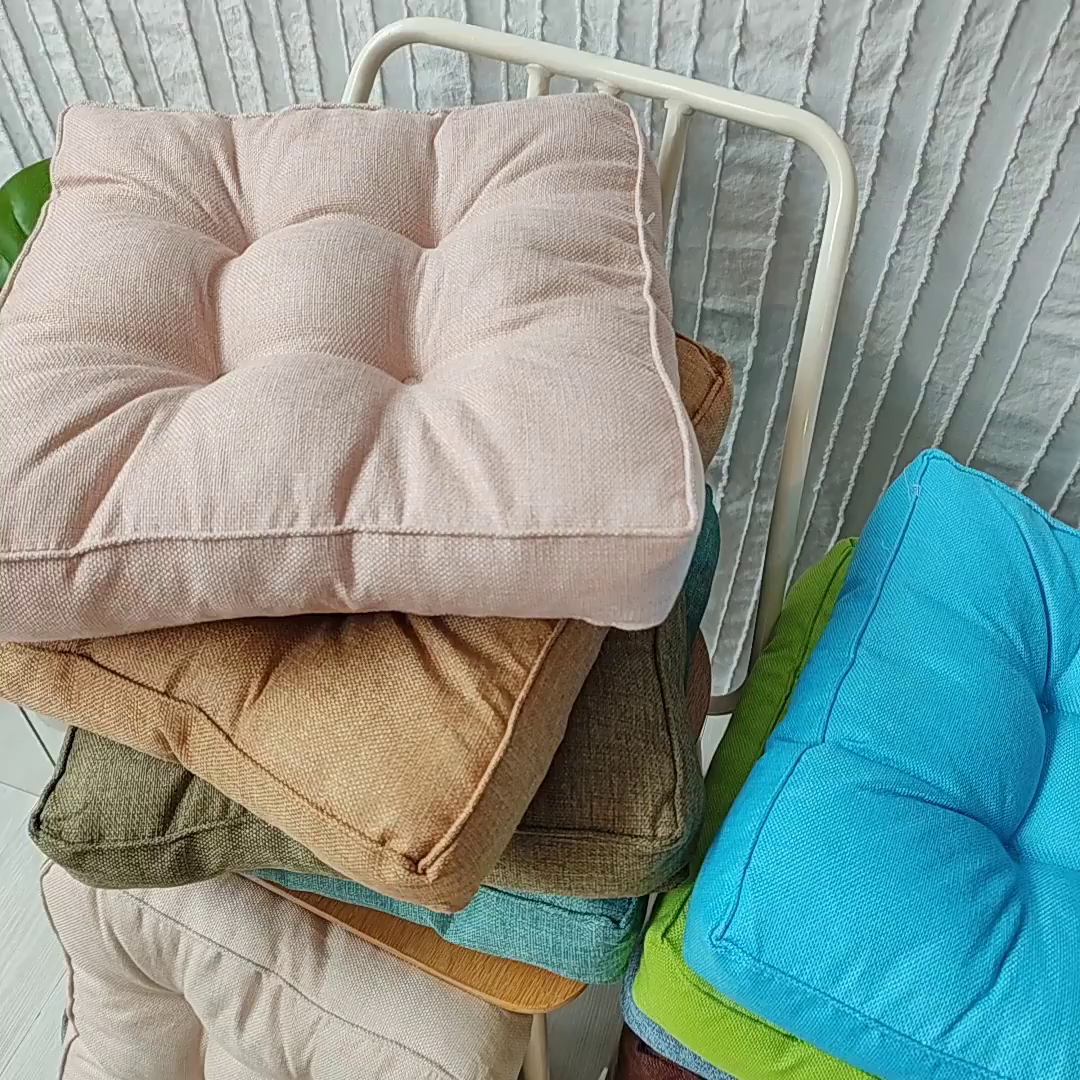 91家纺网 家纺一手货源 找家纺 （总）李帅家居 2025新款加厚立体亚麻坐垫椅子垫抱枕沙发靠垫跨境专供