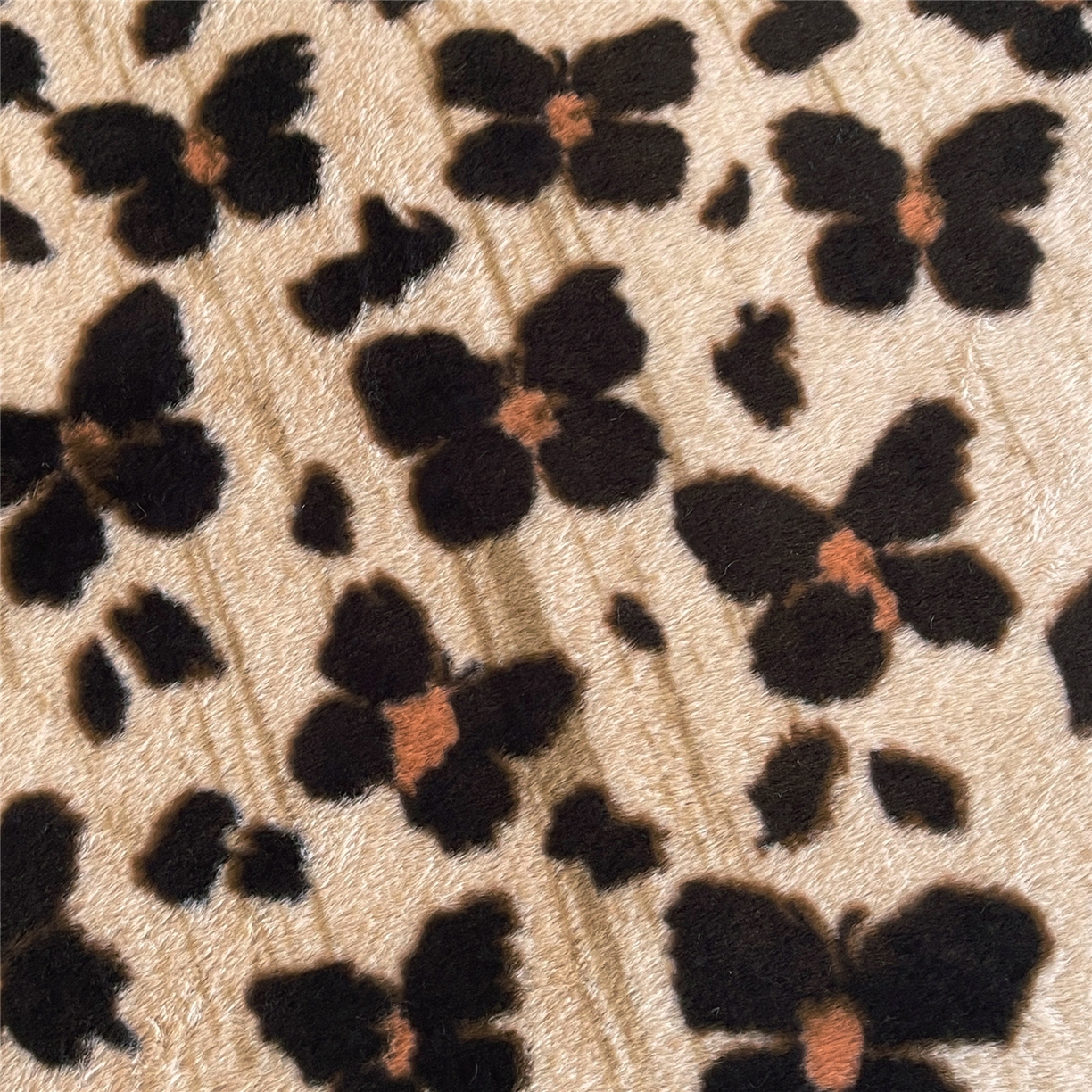 91家纺网 家纺一手货源 找家纺 佰亿莱 2026新款印花兔毛绒双面锁温暖绒四件套 凤蝶-咖