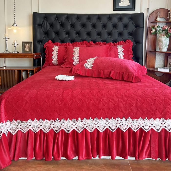 91家纺网 家纺一手货源 找家纺 （总）瑞宝 2025新款宝宝绒床盖四件套-北欧风情（控价 308起）