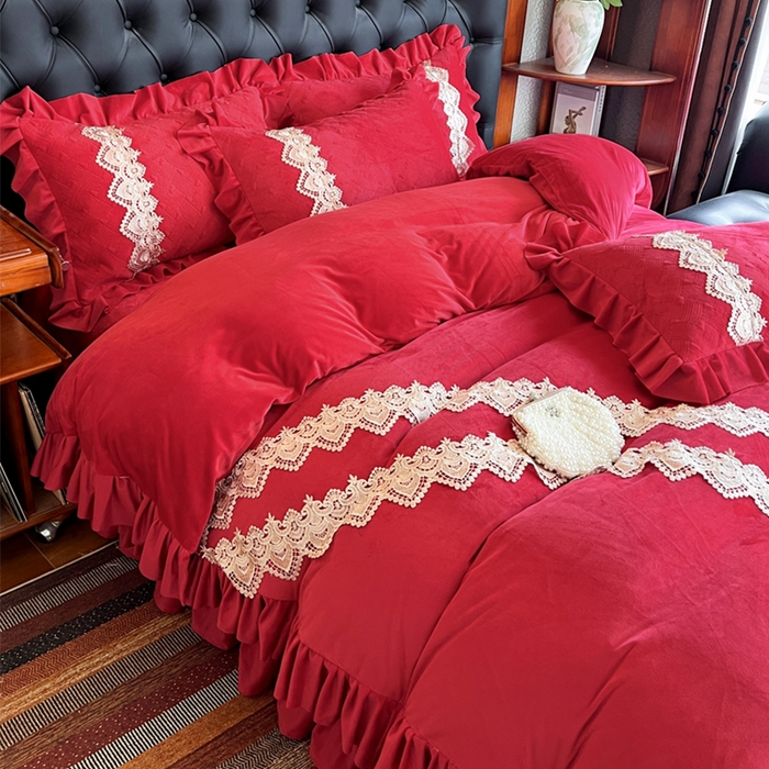 91家纺网 家纺一手货源 找家纺 （总）瑞宝 2025新款宝宝绒床盖四件套-北欧风情（控价 308起）